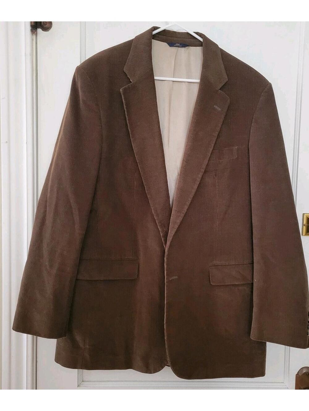 Brooks Brothers 346 Corduroy Blazer Men’s 44L Brown Sport Coat Vintage 2006